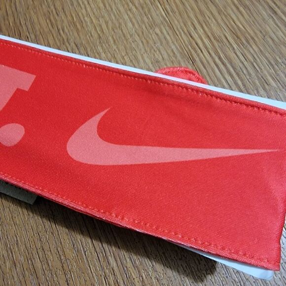 Nike Dri-Fit Technology Head Tie Unisex Headband White Red Just Do It One-size - Picture 5 of 10